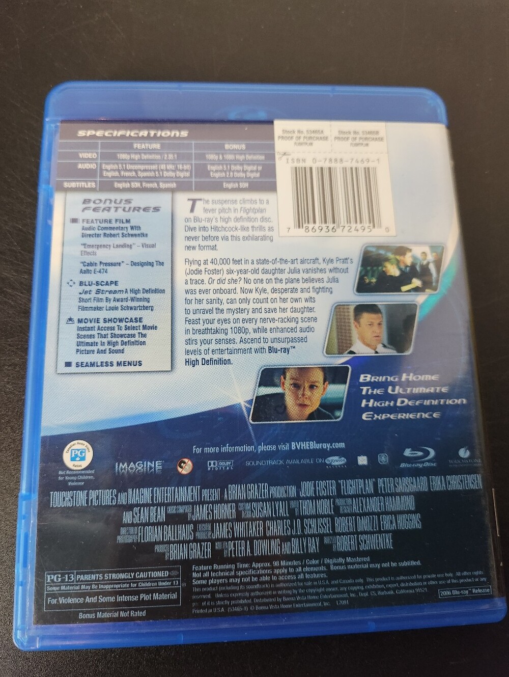 Flightplan Blue Ray DVD - Picture 2 of 4